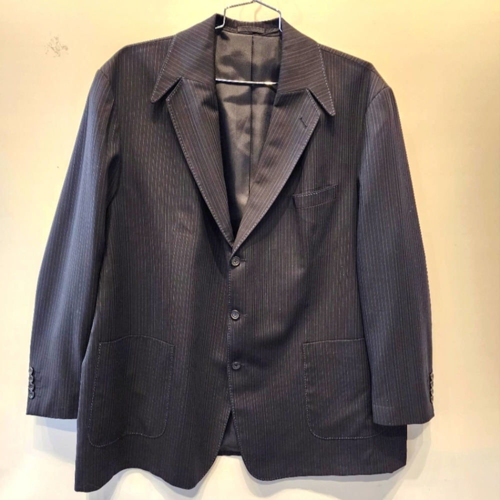 Custom Navy Sport Coat Blazer Jacket Big &‎ Tall  3 Button Blazer Size 4X